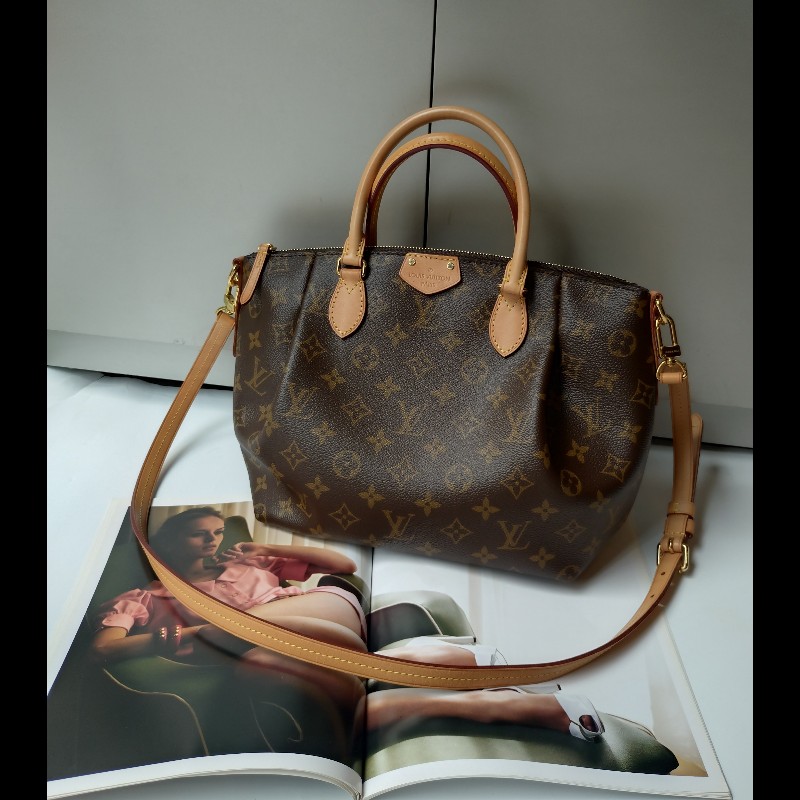 LV 老花抓皺拉鍊兩用包 M48813 turenne-0