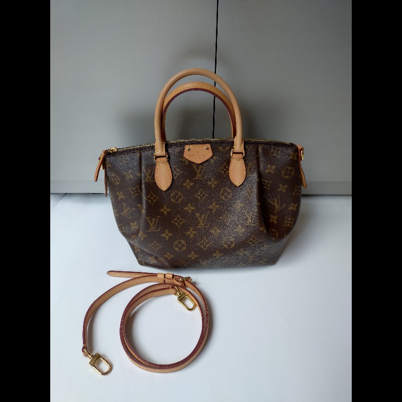 LV 老花抓皺拉鍊兩用包 M48813 turenne-1