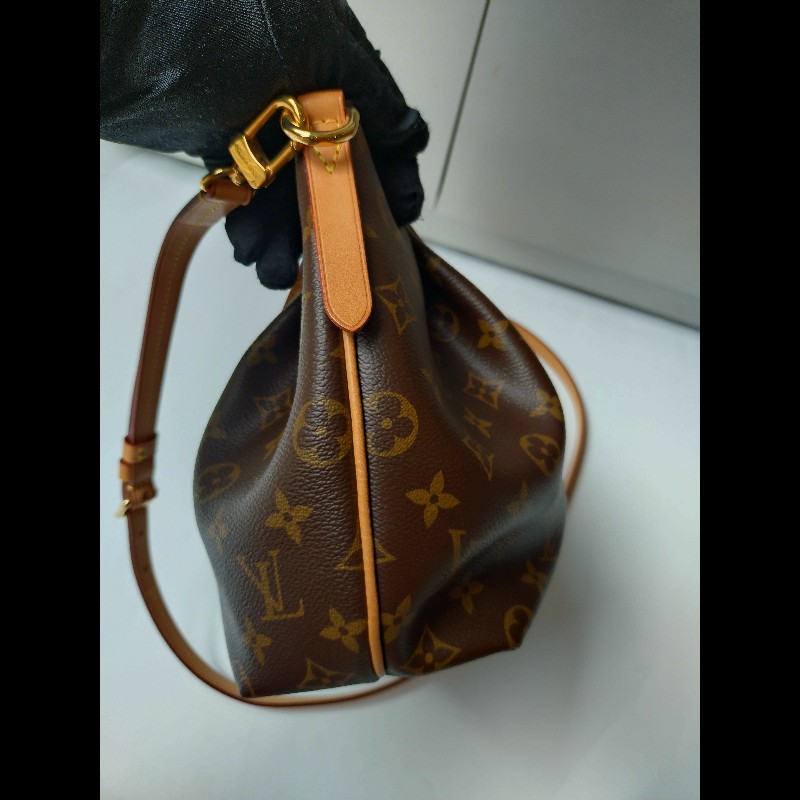 LV 老花抓皺拉鍊兩用包 M48813 turenne-10