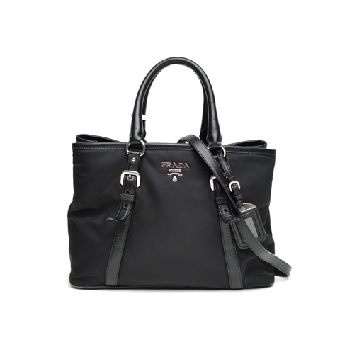 PRADA 黑色尼龍手提斜挎包