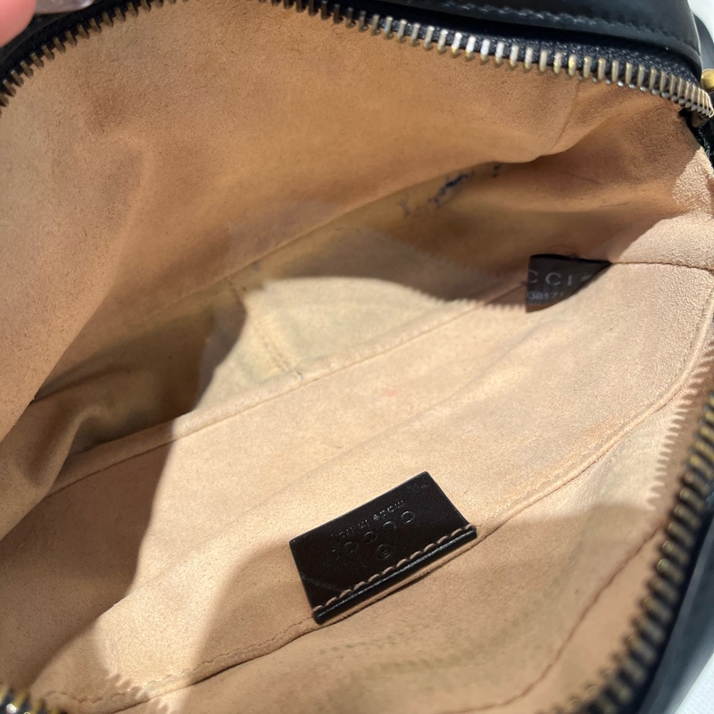 Gucci黑牛皮Marmont 18cm相機包-7