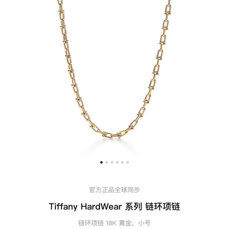 Tiffany 蒂芙尼 HardWear系列 小號鏈環項鍊,18k黃金-7