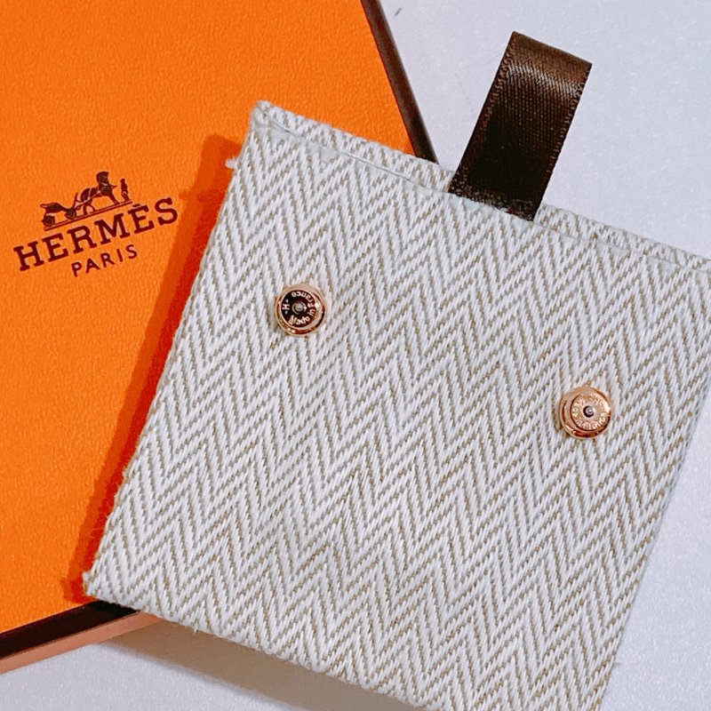 TW4866 Hermes 愛馬仕迷你H耳環 白色玫瑰金 Mini Pop H Earrings Blanc x RGHW-3
