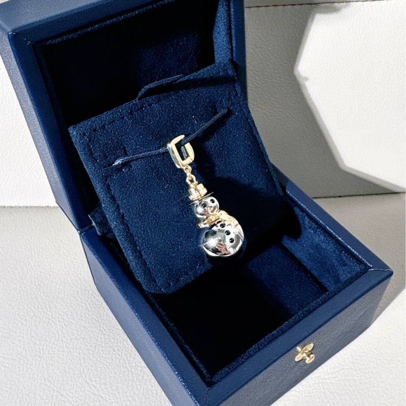 LV 路易威登珠寶 Vintage 中古限量款 小雪人吊墜-2