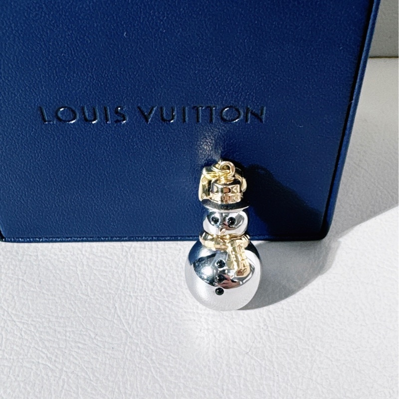 LV 路易威登珠寶 Vintage 中古限量款 小雪人吊墜-4