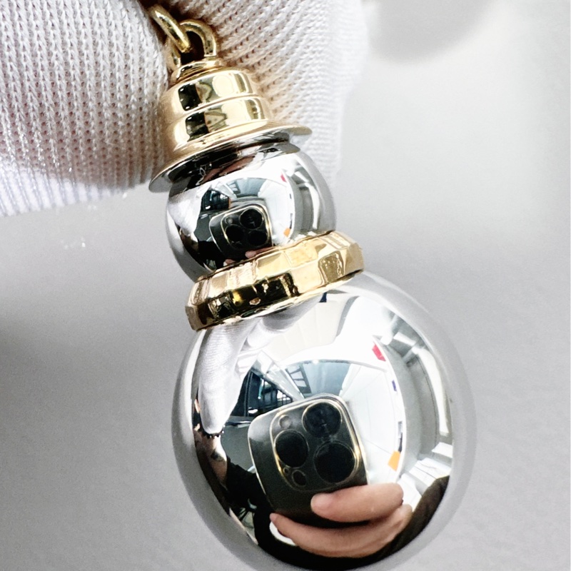 LV 路易威登珠寶 Vintage 中古限量款 小雪人吊墜-6