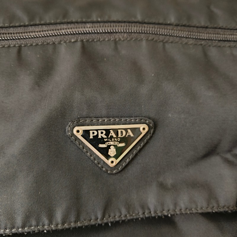‼️惡魔來了👠PRADA限時降價至5/17‼️㊣✨PRADA✨普拉達 黑色 帆布 皮革 口袋 郵差包 肩背包 斜背包 /二手包/二手精品🌳二手樹屋🌳-12