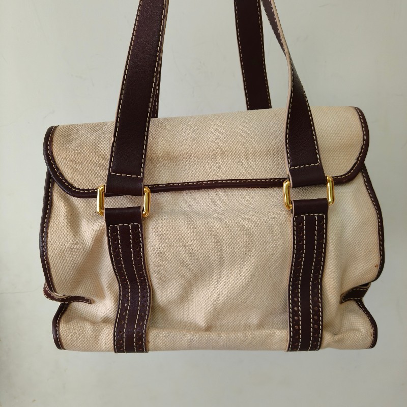 ❤️感恩月❤️折扣最後倒數至5/31‼️㊣✨CELINE✨思琳 帆布 皮革 凱旋門 復古 老錢風 法棍包 手提包 肩背包/二手包/保證正品🌳二手樹屋🌳-3
