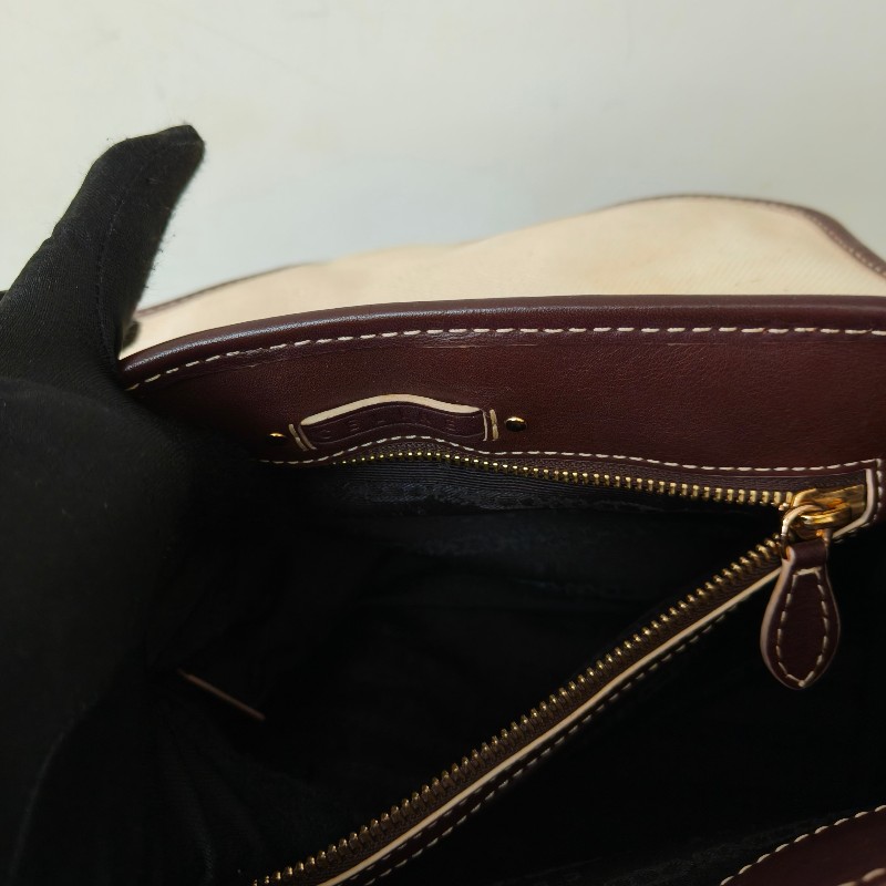 ❤️感恩月❤️折扣最後倒數至5/31‼️㊣✨CELINE✨思琳 帆布 皮革 凱旋門 復古 老錢風 法棍包 手提包 肩背包/二手包/保證正品🌳二手樹屋🌳-51