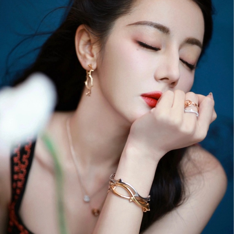 Dior 迪奧 珠寶 Bois de Rose 玫瑰荊棘大圈耳環，18K玫瑰金-7