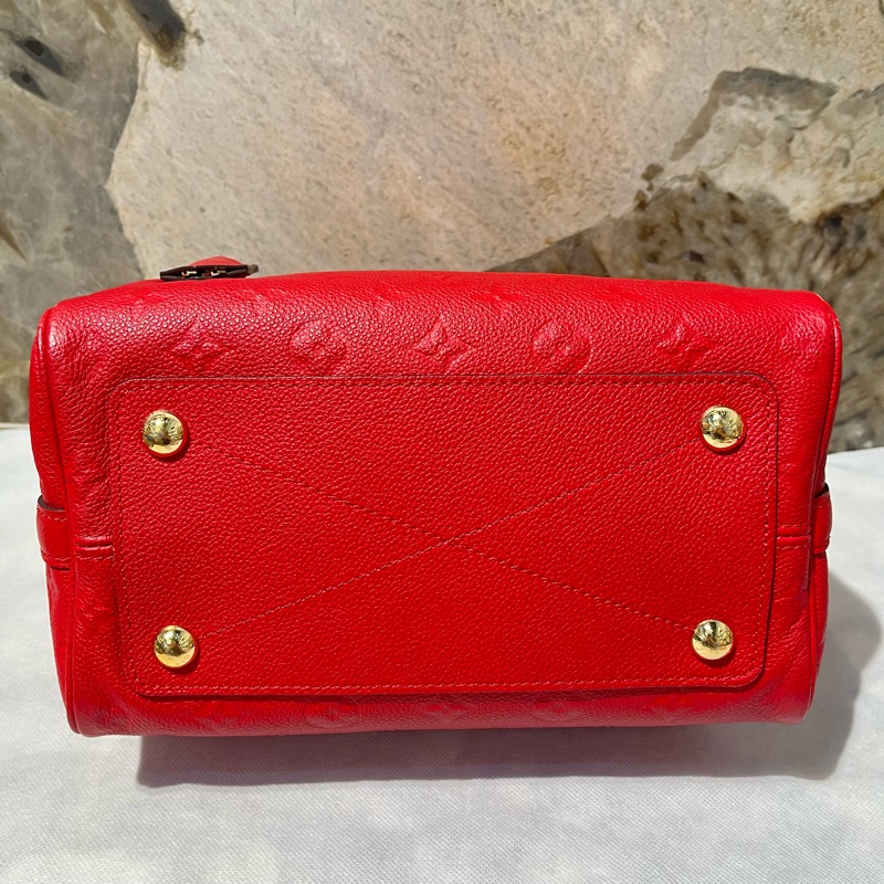 Louis Vuitton紅壓紋牛皮 Speedy25-5