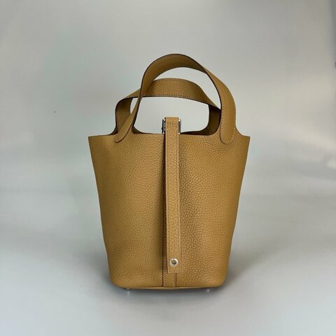 HERMES Z刻 餅乾色PICOTIN 18菜籃子 PICOTIN