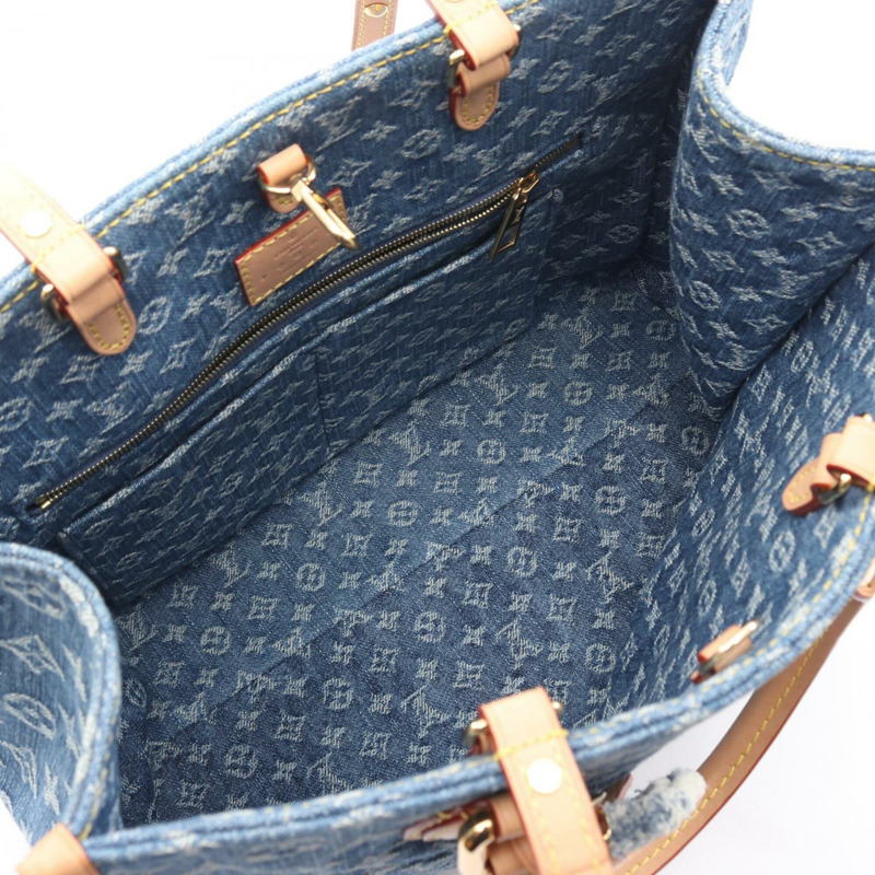 路易威登 OnTheGo MM LV Remix Monogram 牛仔布手提包 女士皮革 藍色 M46871-2