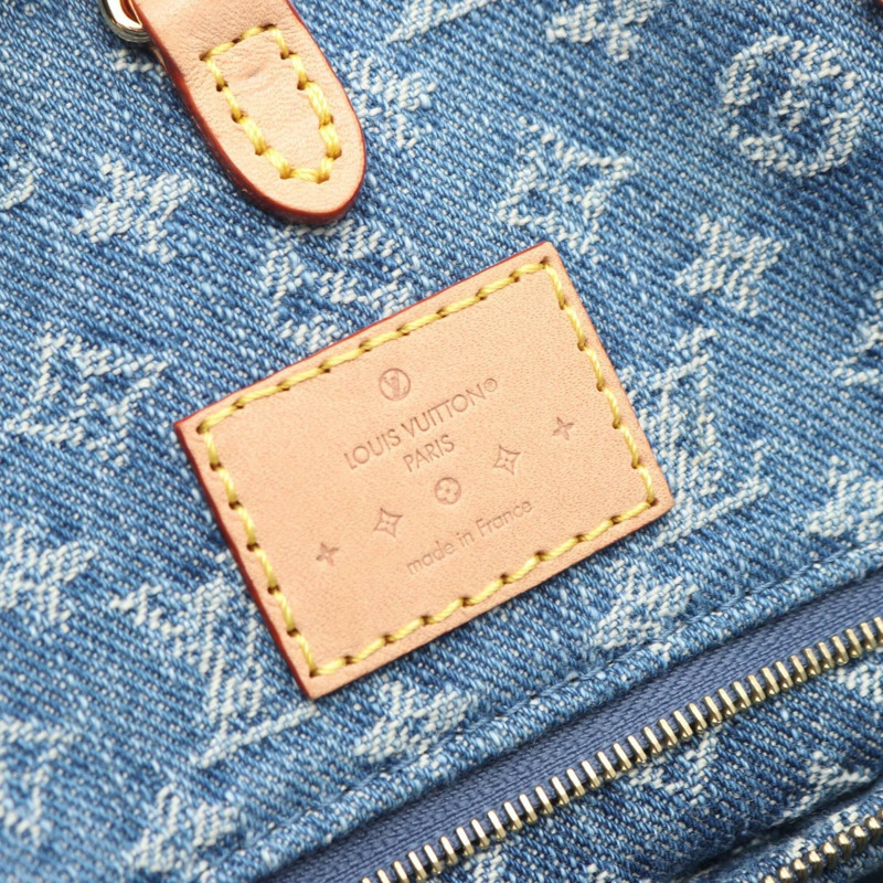 路易威登 OnTheGo MM LV Remix Monogram 牛仔布手提包 女士皮革 藍色 M46871-3