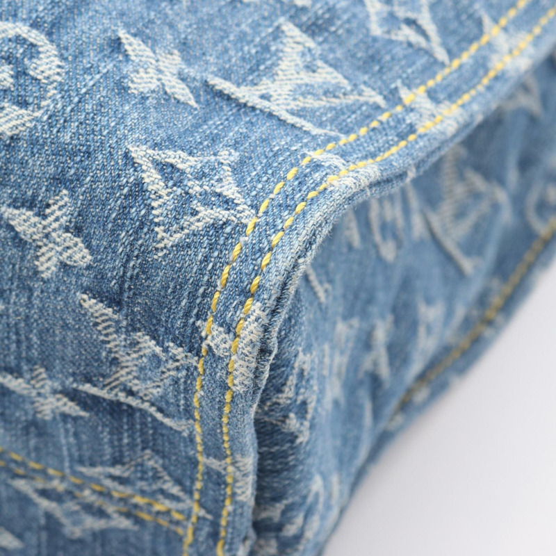 路易威登 OnTheGo MM LV Remix Monogram 牛仔布手提包 女士皮革 藍色 M46871-4