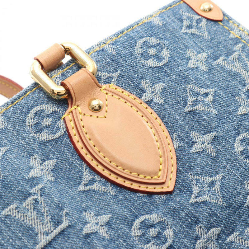 路易威登 OnTheGo MM LV Remix Monogram 牛仔布手提包 女士皮革 藍色 M46871-6