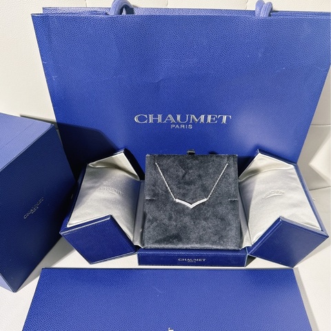 Chaumet 尚美巴黎 josephine 約瑟芬系列白鷺 18k白金滿鑽項鍊