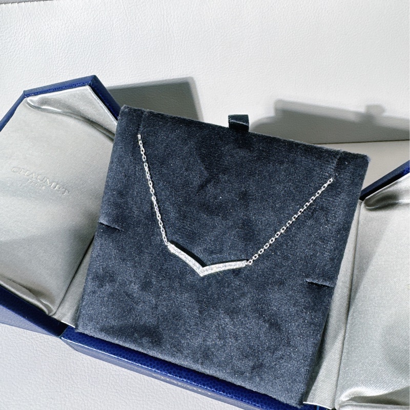 Chaumet 尚美巴黎 josephine 約瑟芬系列白鷺 18k白金滿鑽項鍊-3