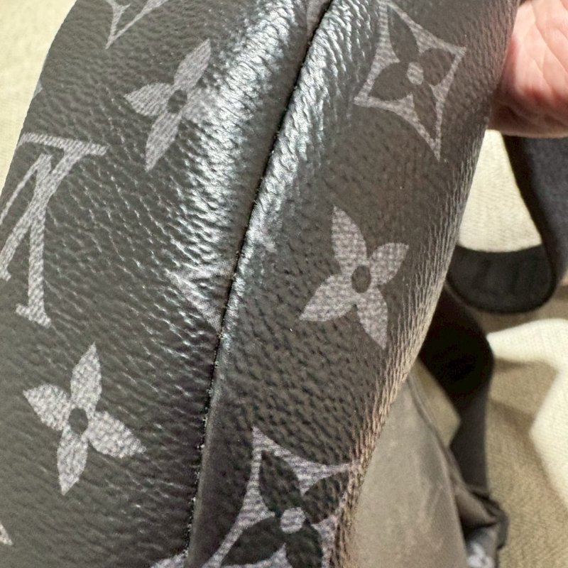 Louis Vuitton 黑老花半月包 晶片款-5