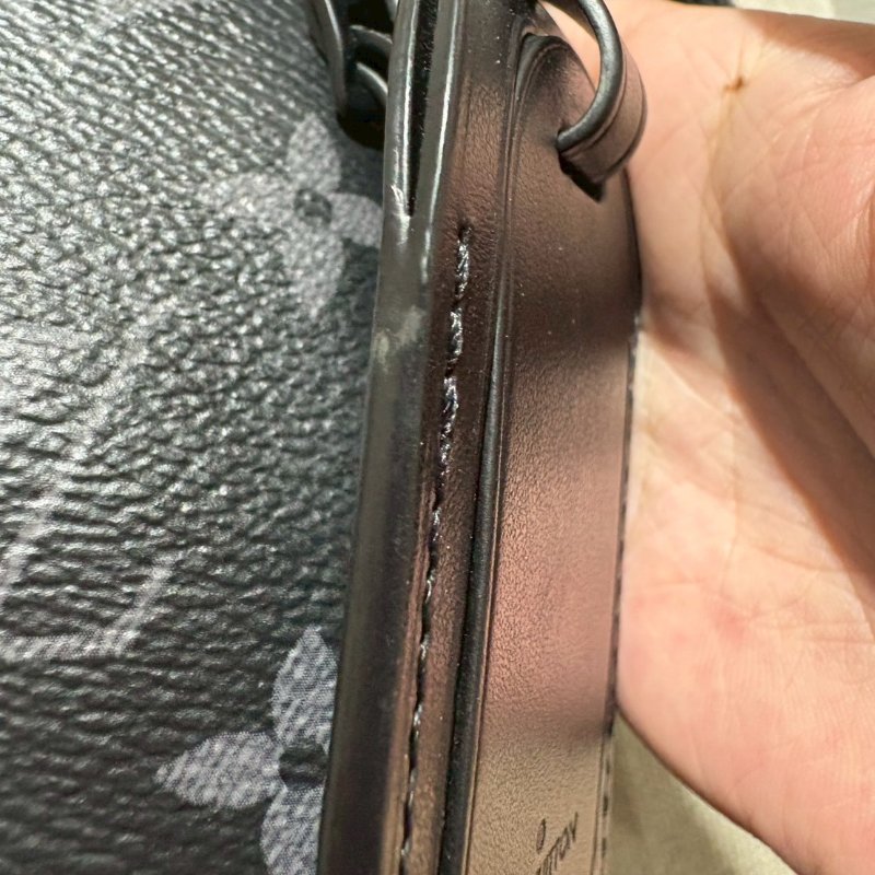 Louis Vuitton 黑老花半月包 晶片款-13