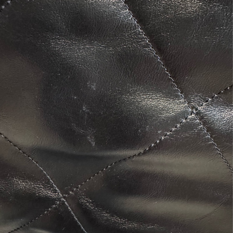CHANEL 香奈兒 22 Bag, 小號hobo黑金垃圾袋-29