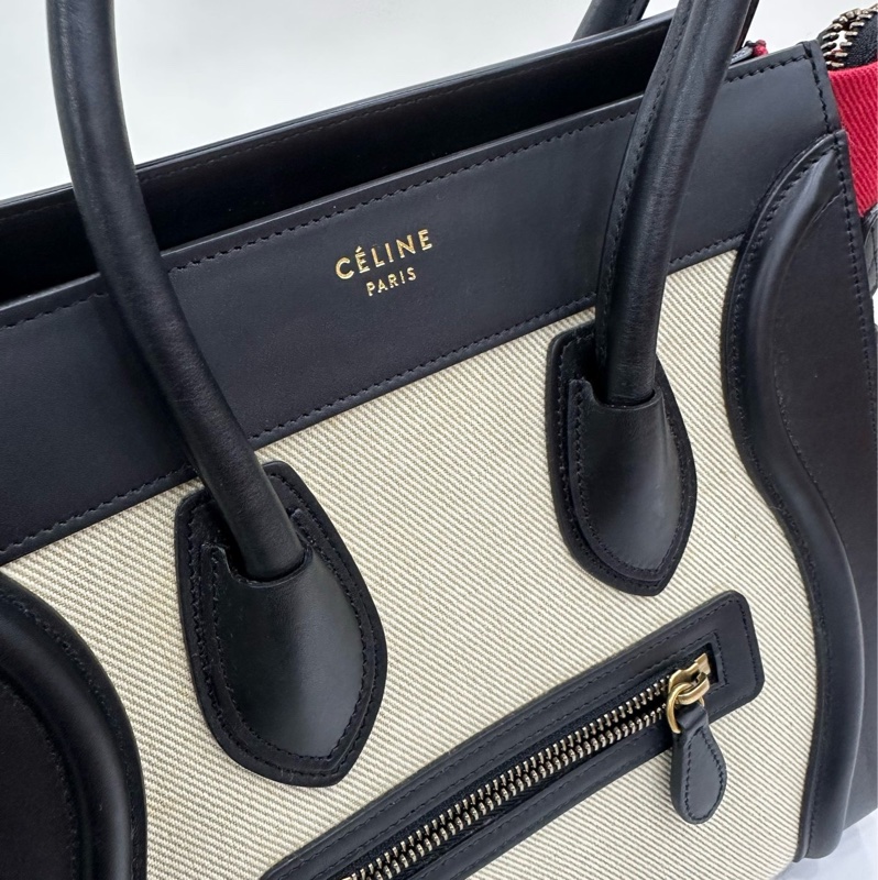 Celine 思琳 Luggage 笑臉包 拼色 拼皮-5