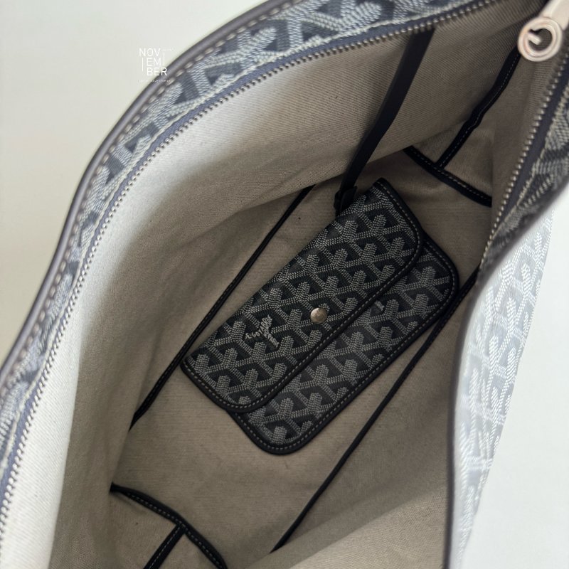 98新🩶 有購證🙌🏻 Goyard 戈雅 Hobo 灰-2
