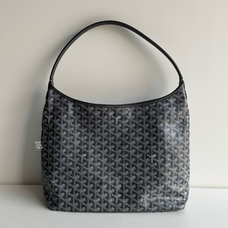 98新🩶 有購證🙌🏻 Goyard 戈雅 Hobo 灰-4