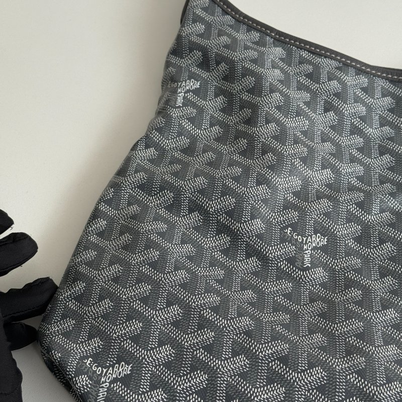 98新🩶 有購證🙌🏻 Goyard 戈雅 Hobo 灰-9