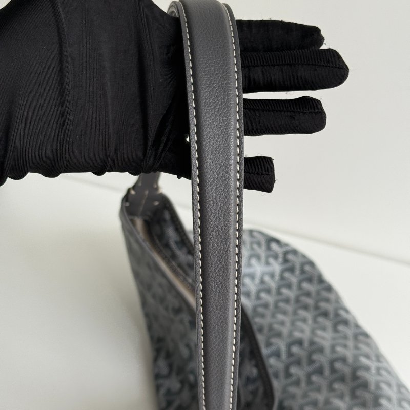 98新🩶 有購證🙌🏻 Goyard 戈雅 Hobo 灰-11