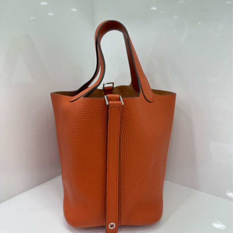 Hermes 愛馬仕 picotin18 菜籃18cm 橘色 T刻 原始好成色-1