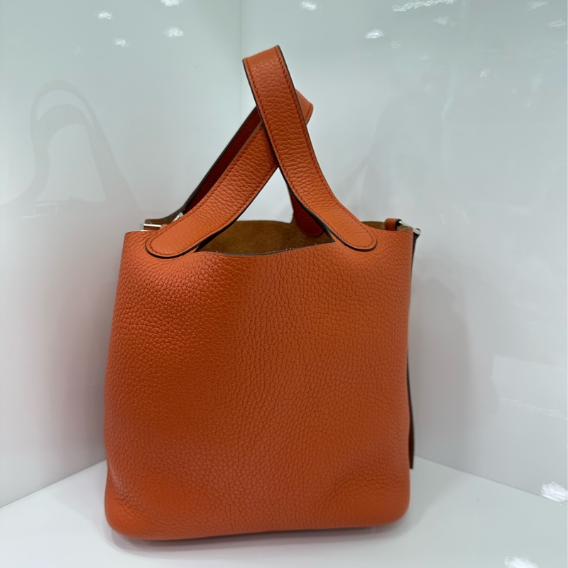 Hermes 愛馬仕 picotin18 菜籃18cm 橘色 T刻 原始好成色-3