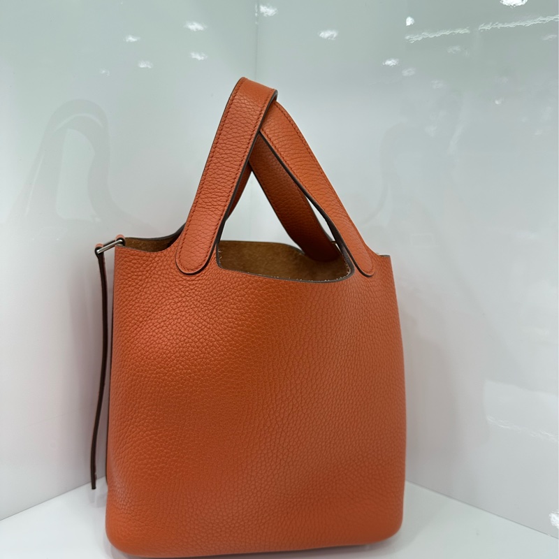 Hermes 愛馬仕 picotin18 菜籃18cm 橘色 T刻 原始好成色-4