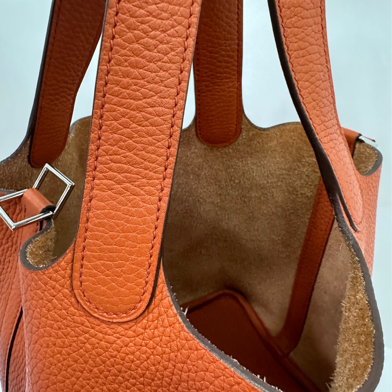 Hermes 愛馬仕 picotin18 菜籃18cm 橘色 T刻 原始好成色-8