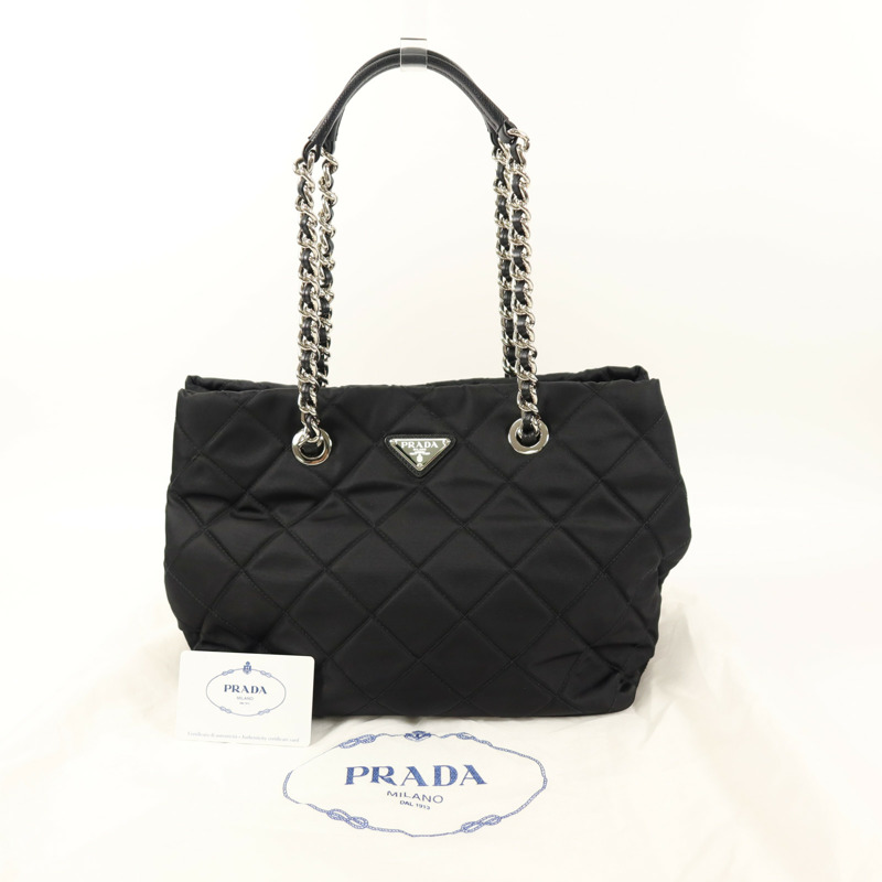 PRADA 尼龍Shoulder Bag鏈帶肩背袋-18