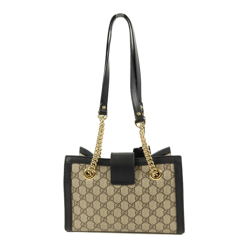 GUCCI 塗層帆布Padlock Small鏈帶肩背袋-1
