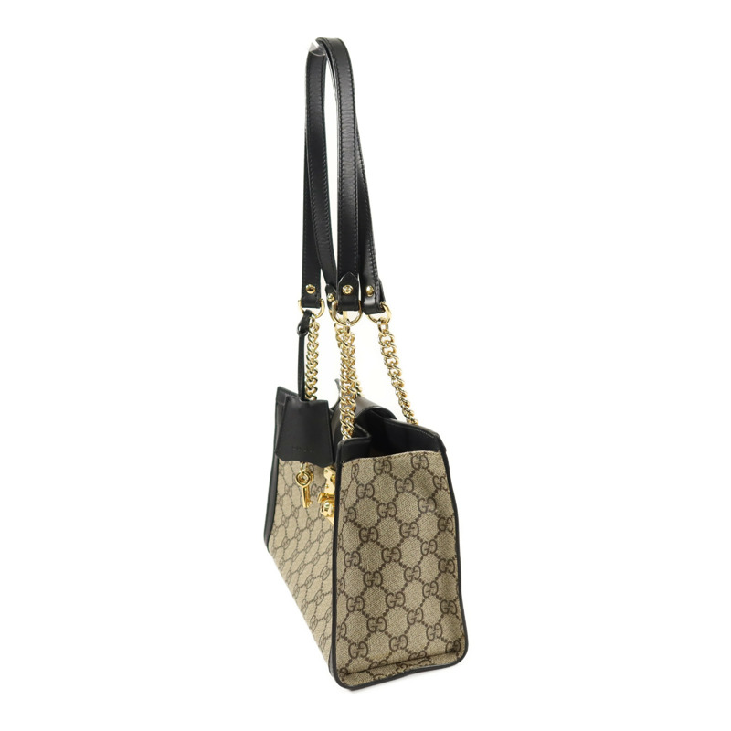 GUCCI 塗層帆布Padlock Small鏈帶肩背袋-2