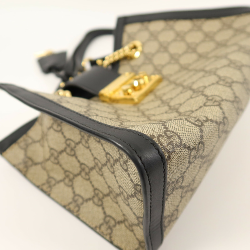 GUCCI 塗層帆布Padlock Small鏈帶肩背袋-6