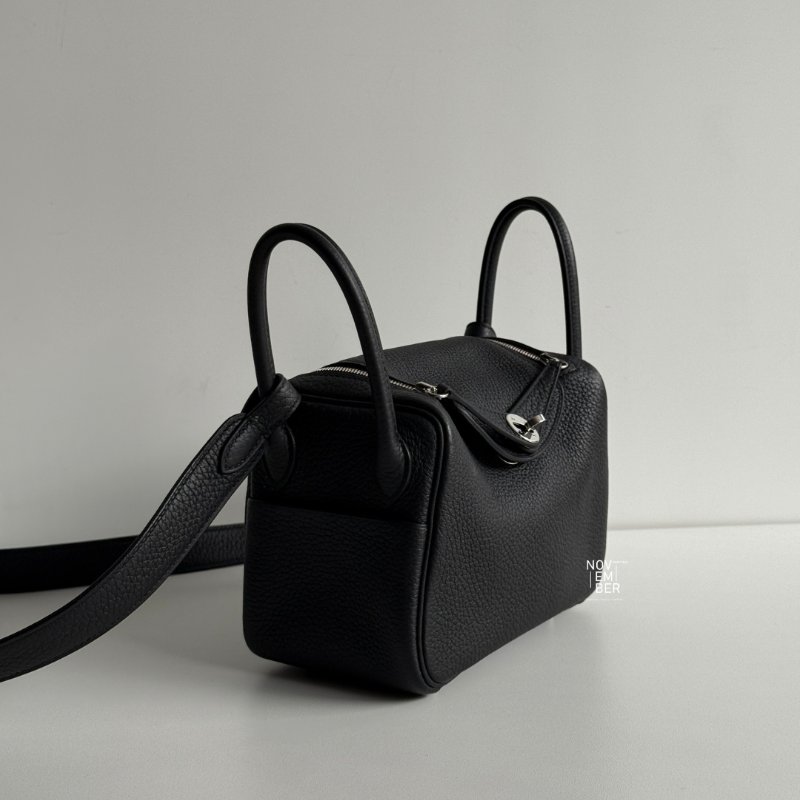99新🆕 Hermès 愛馬仕 Mini Lindy 黑色銀釦一代-2