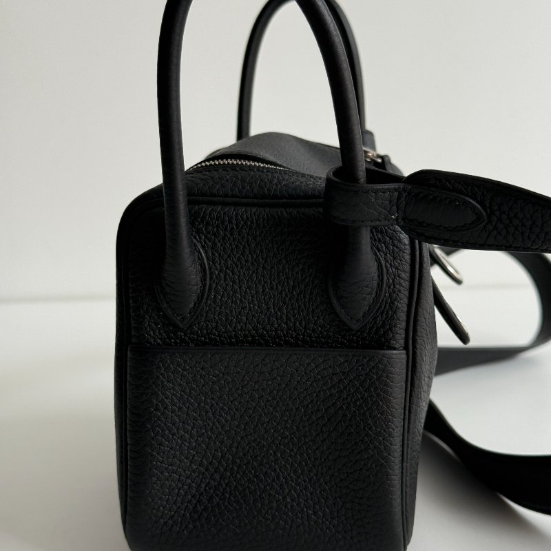 99新🆕 Hermès 愛馬仕 Mini Lindy 黑色銀釦一代-9
