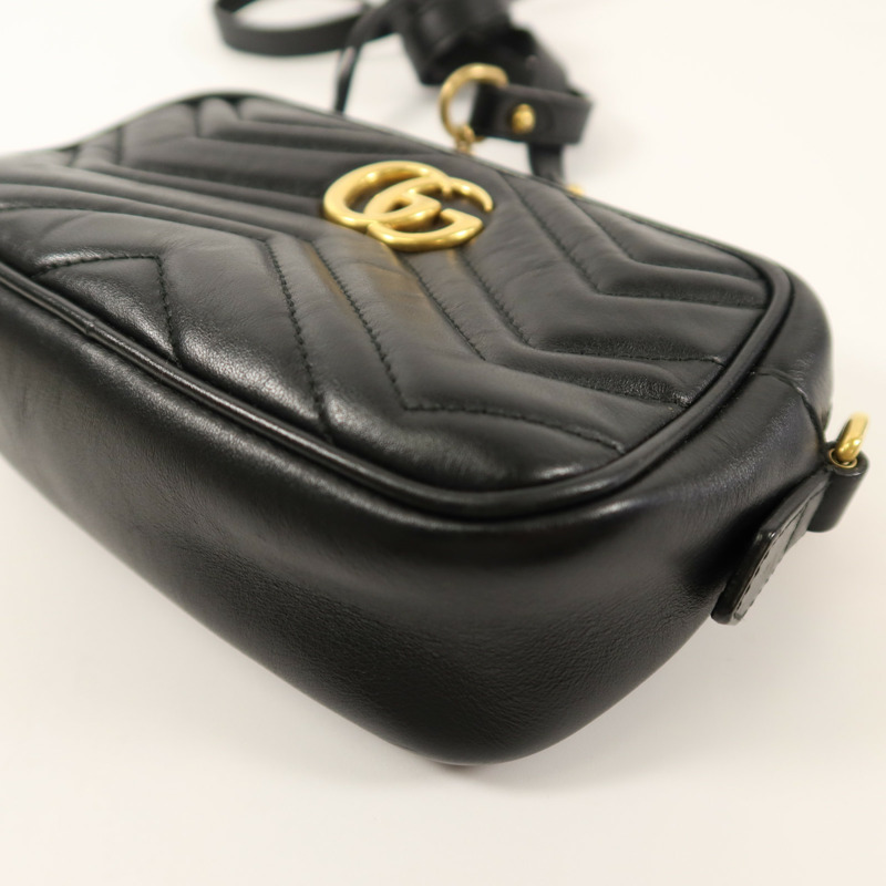 GUCCI 牛皮皮革GG Marmont Mini鏈帶肩背袋-7