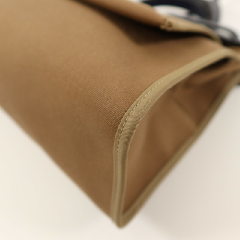 HERMES 帆布Herbag PM手挽肩背兩用袋Etoupe-6
