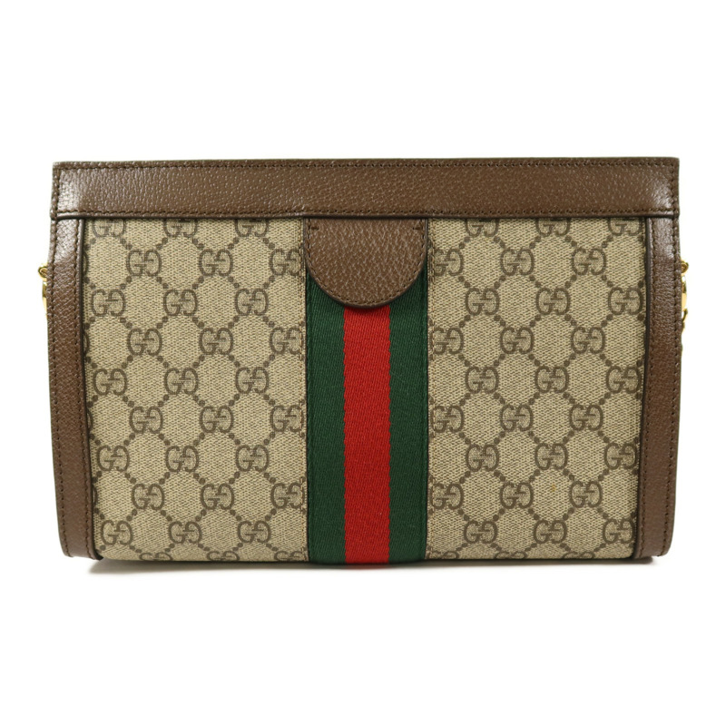 GUCCI 塗層帆布Ophidia GG鏈帶肩背袋-1