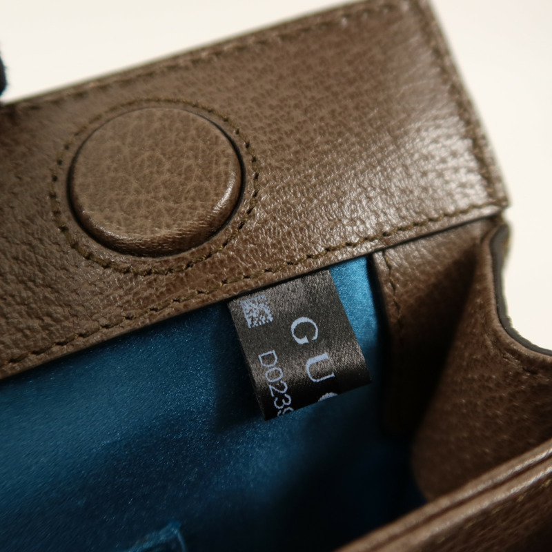 GUCCI 塗層帆布Ophidia GG鏈帶肩背袋-14