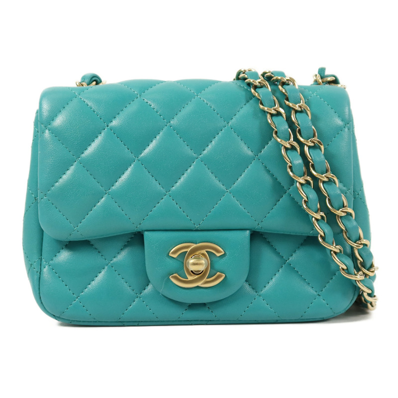 CHANEL 羊皮皮革Mini Classic 17鏈帶肩背袋-0