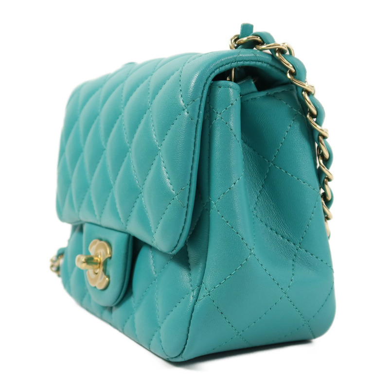 CHANEL 羊皮皮革Mini Classic 17鏈帶肩背袋-2