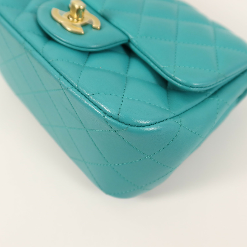 CHANEL 羊皮皮革Mini Classic 17鏈帶肩背袋-7