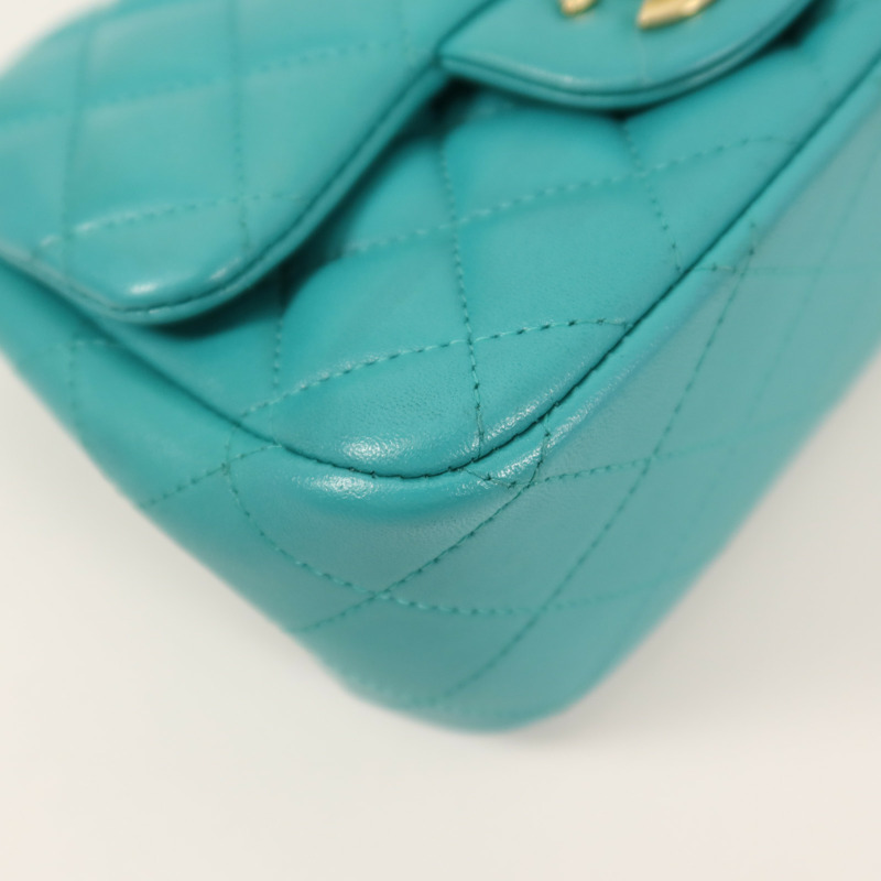 CHANEL 羊皮皮革Mini Classic 17鏈帶肩背袋-8