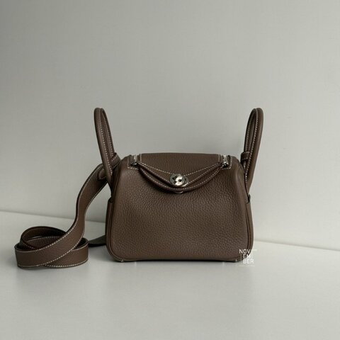99新🆕 Hermès 愛馬仕 Mini Lindy 大象灰銀釦 一代