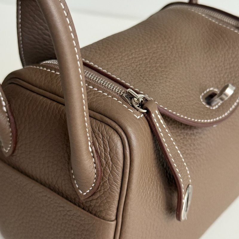 99新🆕 Hermès 愛馬仕 Mini Lindy 大象灰銀釦 一代-9